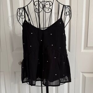 NEW Old Navy Black Camisole with Embellishments